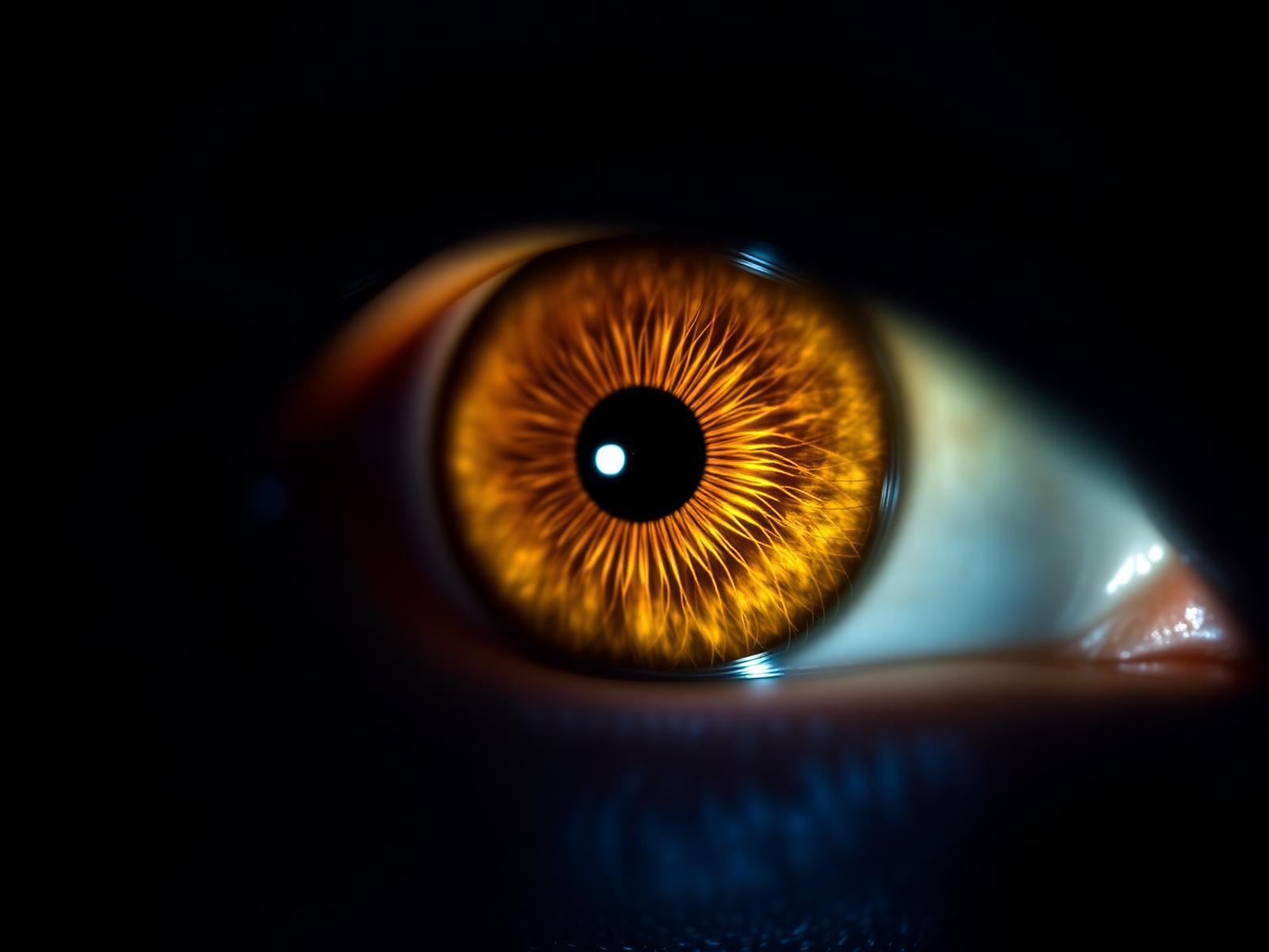 Detalhe macro de um olho humano